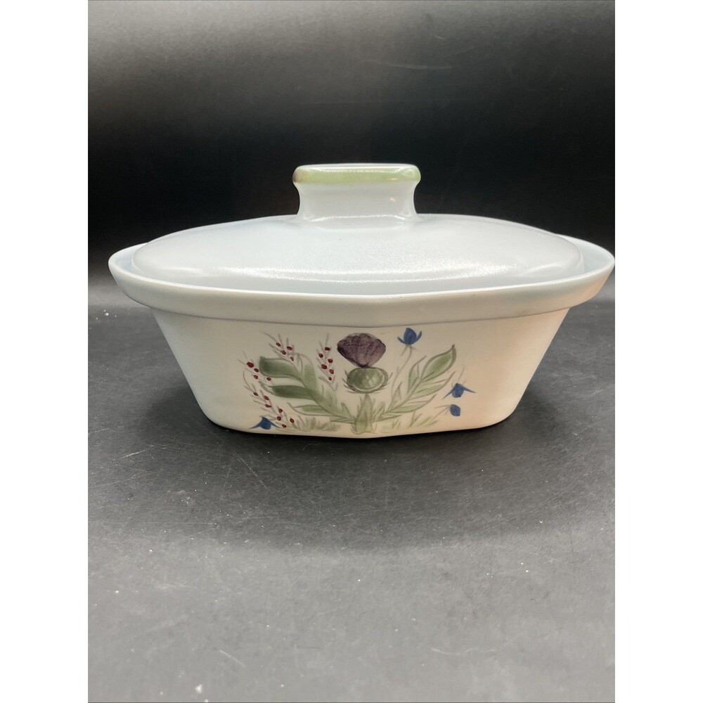Buchan ThistleWare BAKING DISH WITH LID Portobello Scotland Pottery Stoneware